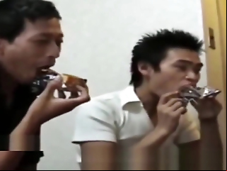Classic Asian Pubescent Jubilant Blows Load Of Shit At The Riding Vigorously